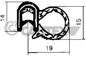 CAUTEX 011008 - PERFIL CONTORNO PUERTAS(ALMA METALICA)