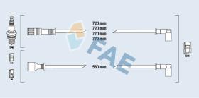 FAE 83020 - JUEGO DE CABLES