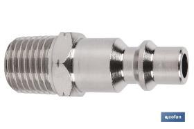 COFAN 09000058 - CONECTOR AIRE ROSCA MACHO 1/4"