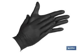 COFAN 11000015L - CAJA 100 UNDS. GUANTES DE NITRILO NEGRO T - L