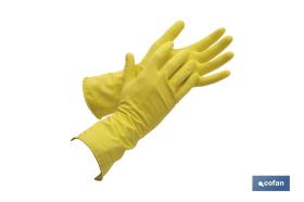 COFAN 1100001885 - GUANTE LATEX AMARILLO FLOCADO T 8