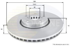 COMLINE ADC01125V - DISCO FRENO