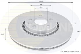 COMLINE ADC1251V - DISCO FRENO