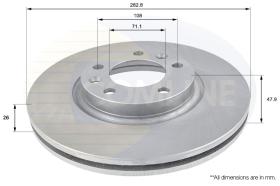 COMLINE ADC1550V - DISCO FRENO SUSTITUIDO X ADC2710V