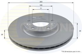 COMLINE ADC2710V - DISCO FRENO