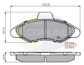 COMLINE CBP0393 - PASTILLAS FRENO