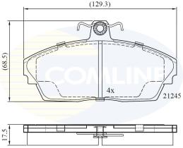 COMLINE CBP0256 - PASTILLAS FRENO