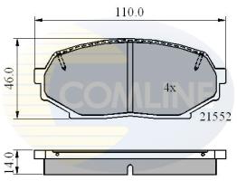 COMLINE CBP0754 - PASTILLA FRENO MAZDA MX-5 90-> 98