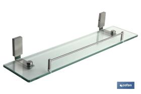 COFAN 42001171 - ESTANTE CRISTAL+INOX 304  MODELO MADEIRA SATIN