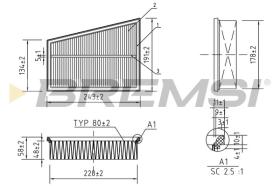  FA0122 - AIR FILTER MERCEDES-BENZ, RENAULT