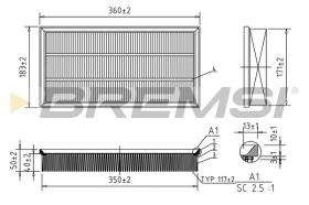  FA0203 - AIR FILTER VW, AUDI, SKODA, SEAT