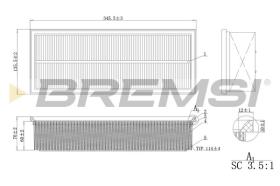  FA0215 - AIR FILTER VW, AUDI, SKODA, SEAT