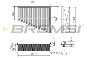  FA0532 - AIR FILTER FORD, VOLVO