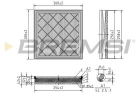  FA0539 - AIR FILTER OPEL, CHEVROLET, VAUXHALL