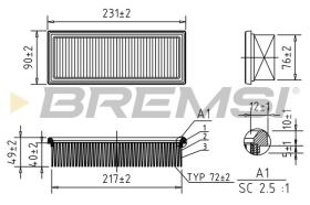  FA0544 - AIR FILTER FIAT, LANCIA