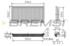  FA0547 - AIR FILTER FIAT, ALFA ROMEO, LANCIA