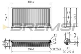  FA0574 - AIR FILTER VW, SKODA, SEAT