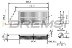  FA0577 - AIR FILTER FORD, PEUGEOT, CITROEN