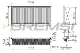  FA0595 - AIR FILTER FIAT, PEUGEOT, CITROEN, FSO