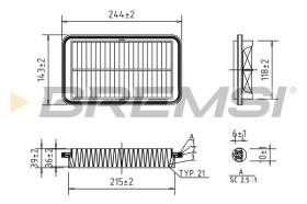  FA0596 - AIR FILTER NISSAN, SUZUKI