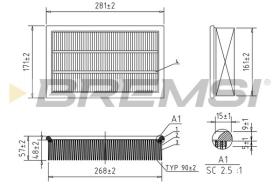  FA0651 - AIR FILTER FORD, VOLVO