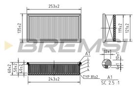  FA0652 - AIR FILTER FIAT, PEUGEOT, CITROEN