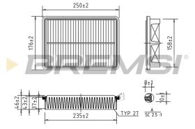  FA1022 - AIR FILTER HYUNDAI, KIA