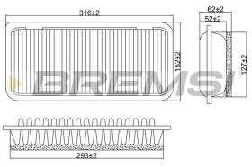  FA1029 - AIR FILTER TOYOTA