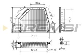  FA1038 - AIR FILTER OPEL, CHEVROLET