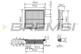  FA1041 - AIR FILTER HONDA