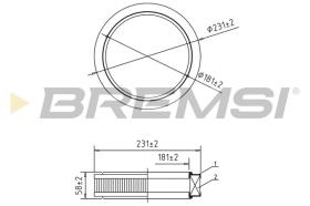  FA1059 - AIR FILTER FIAT, TOYOTA, ZASTAVA, SEAT