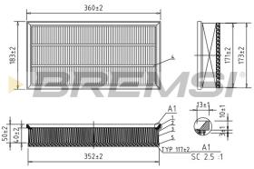  FA1066 - AIR FILTER VW, AUDI, SKODA, SEAT