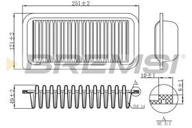  FA1147 - AIR FILTER TOYOTA, DAIHATSU, SUBARU