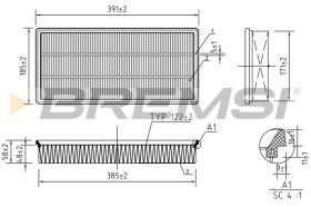  FA1239 - AIR FILTER VW, AUDI, PORSCHE