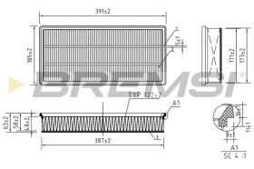  FA1240 - AIR FILTER VW, AUDI, PORSCHE