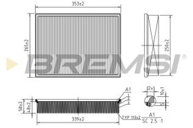  FA1246 - AIR FILTER MERCEDES-BENZ, VW