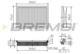  FA1251 - AIR FILTER FORD, FORD USA, MAZDA