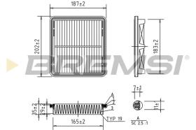  FA1257 - AIR FILTER DAEWOO