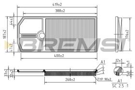  FA1258 - AIR FILTER VW, SEAT, SKODA