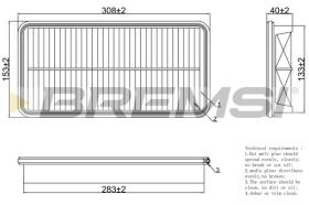  FA1273 - AIR FILTER TOYOTA, PONTIAC, LEXUS