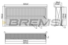  FA1280 - AIR FILTER PEUGEOT, CITROEN