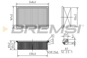  FA1349 - AIR FILTER PEUGEOT, CITROEN