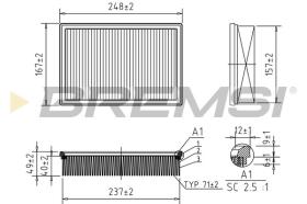  FA1361 - AIR FILTER PEUGEOT, CITROEN