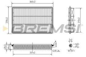  FA1390 - AIR FILTER MITSUBISHI