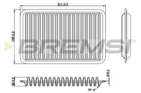  FA1393 - AIR FILTER MAZDA