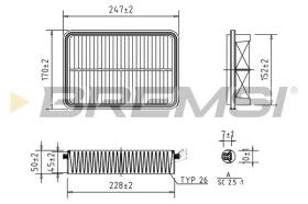  FA1406 - AIR FILTER TOYOTA, VW, ISUZU