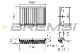  FA1407 - AIR FILTER KIA, MAZDA