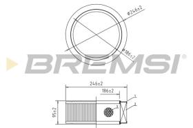  FA1586 - AIR FILTER FORD, METROCAB