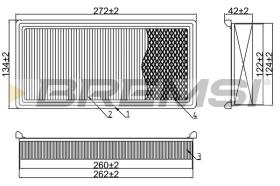  FA1595 - AIR FILTER VW, AUDI, DODGE, PLYMOUTH