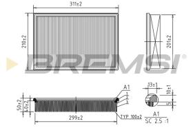  FA1598 - AIR FILTER FORD, VW, SEAT